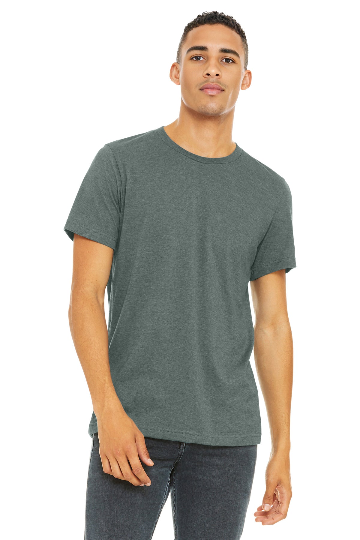 BELLA+CANVAS ?? Unisex Heather CVC Short Sleeve Tee. BC3001CVC