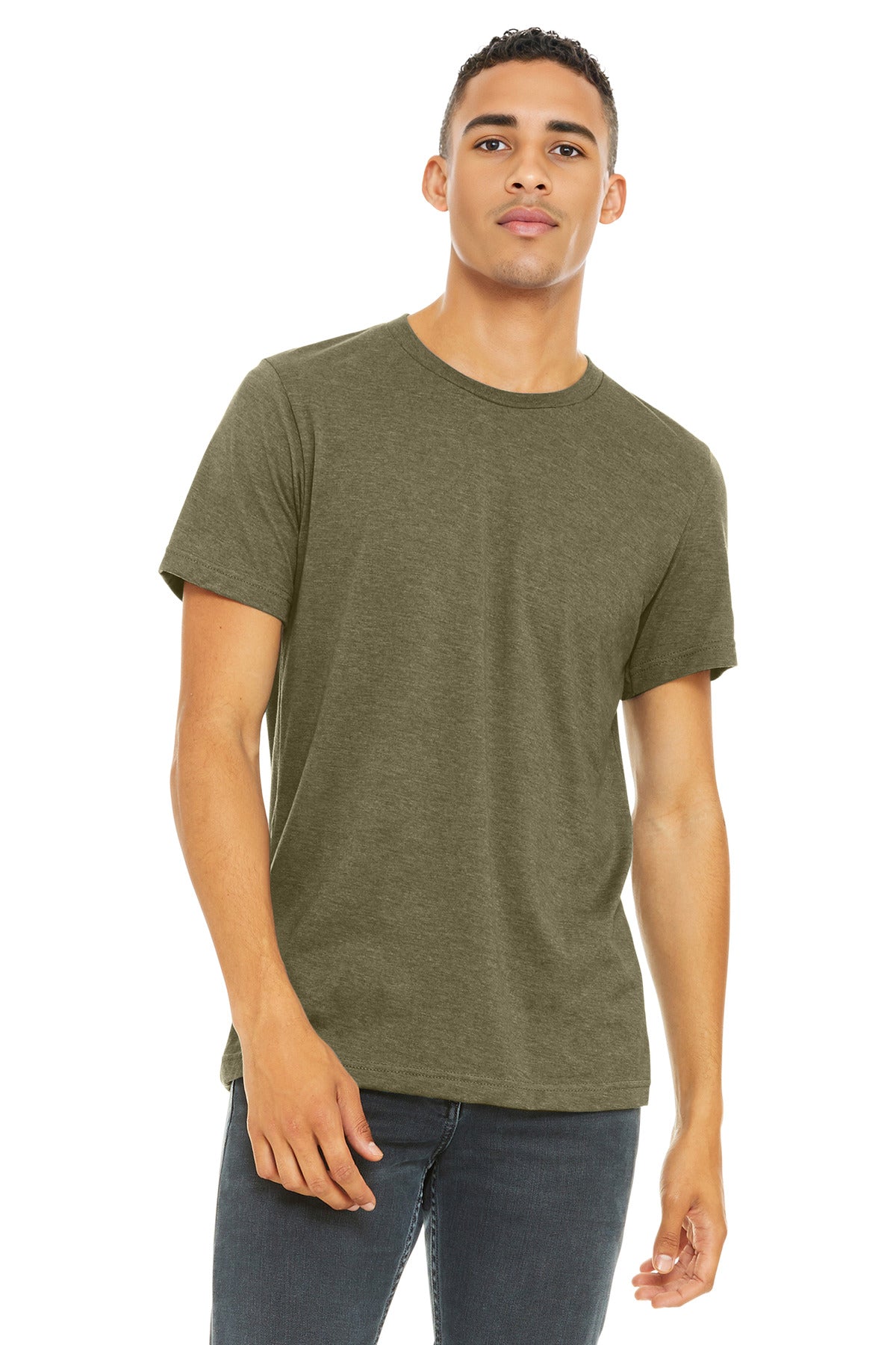 BELLA+CANVAS ?? Unisex Heather CVC Short Sleeve Tee. BC3001CVC