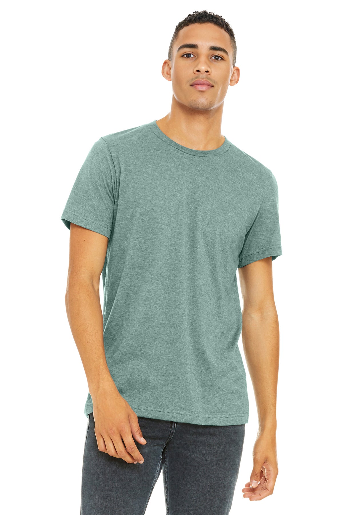 BELLA+CANVAS ?? Unisex Heather CVC Short Sleeve Tee. BC3001CVC