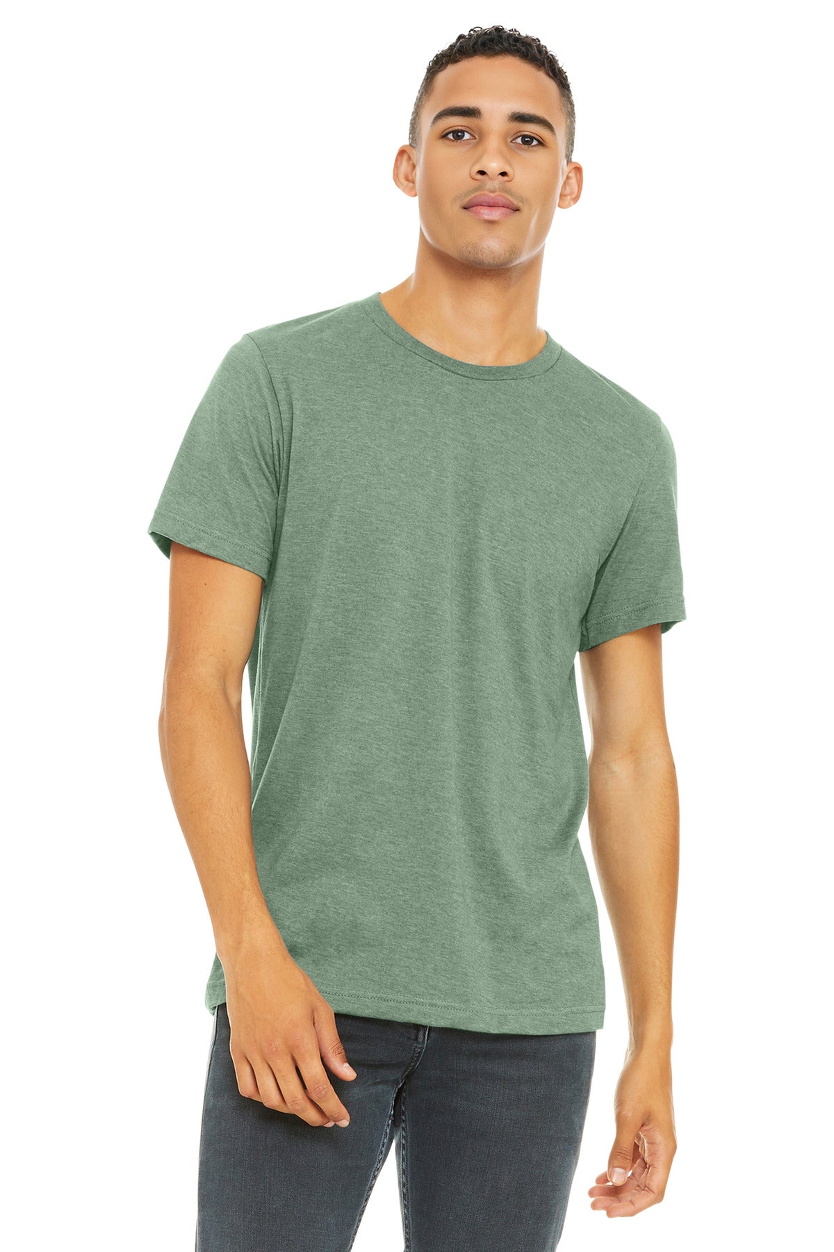 BELLA+CANVAS ?? Unisex Heather CVC Short Sleeve Tee. BC3001CVC