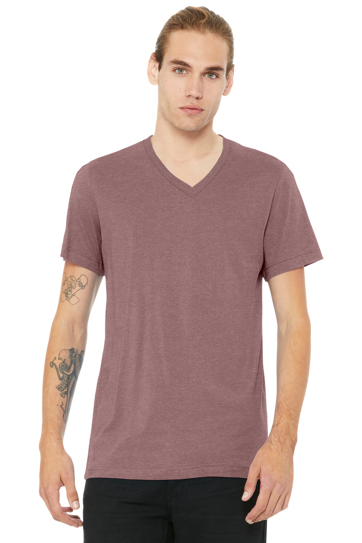 BELLA+CANVAS?? Unisex Heather CVC V-Neck Tee BC3005CVC