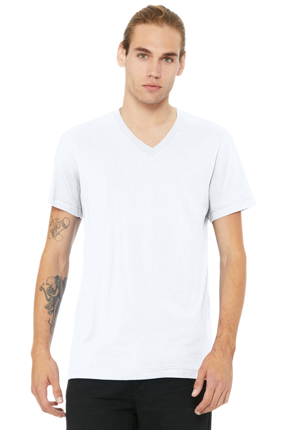 BELLA+CANVAS?? Unisex Heather CVC V-Neck Tee BC3005CVC