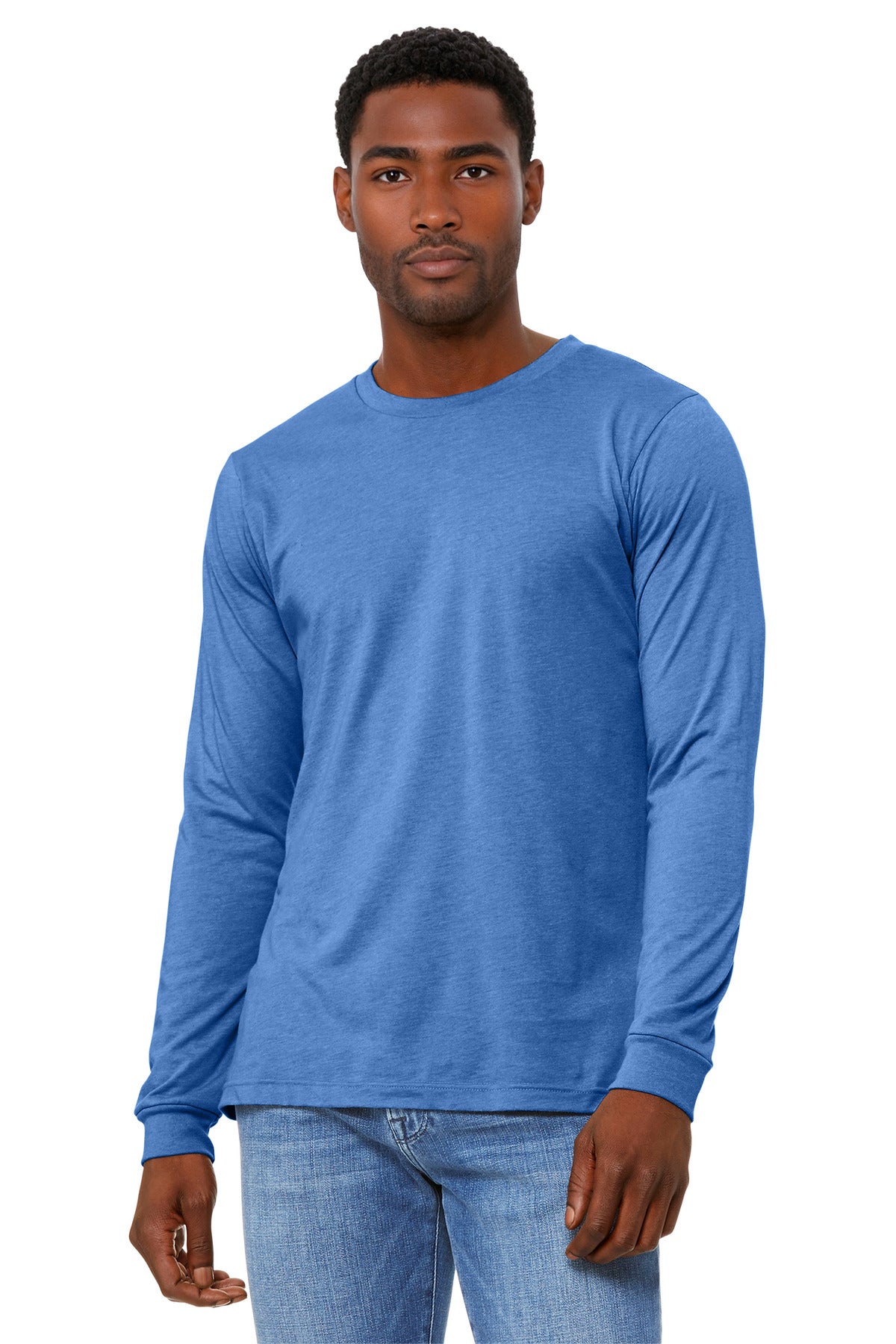 BELLA+CANVAS?? Unisex Heather CVC Long Sleeve Tee BC3501CVC