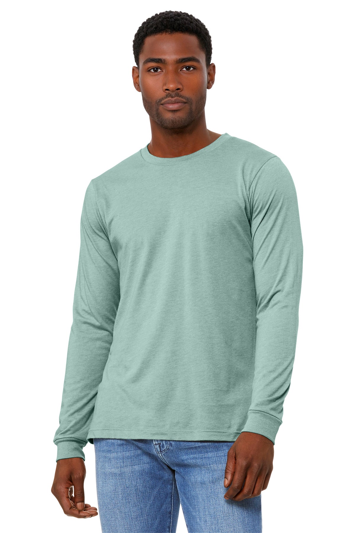 BELLA+CANVAS?? Unisex Heather CVC Long Sleeve Tee BC3501CVC