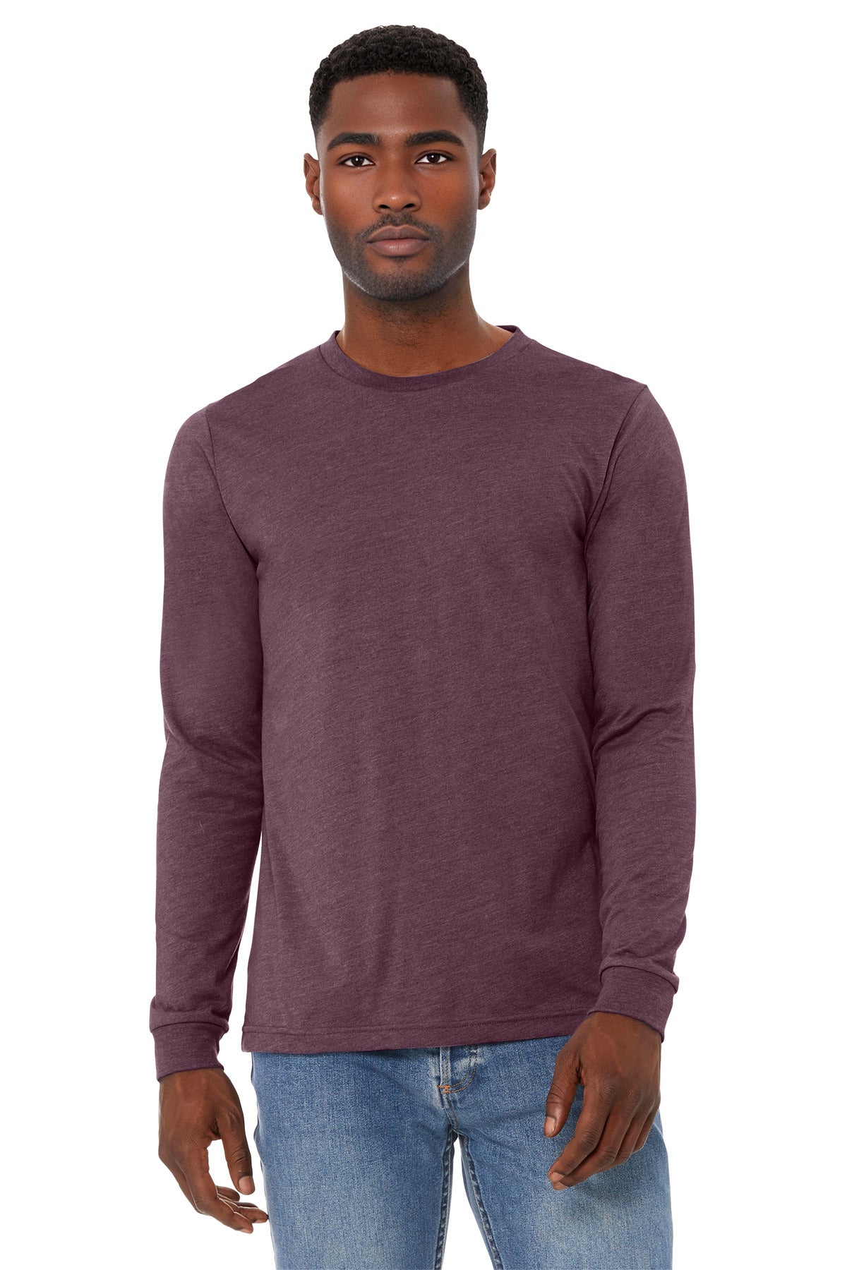 BELLA+CANVAS?? Unisex Heather CVC Long Sleeve Tee BC3501CVC