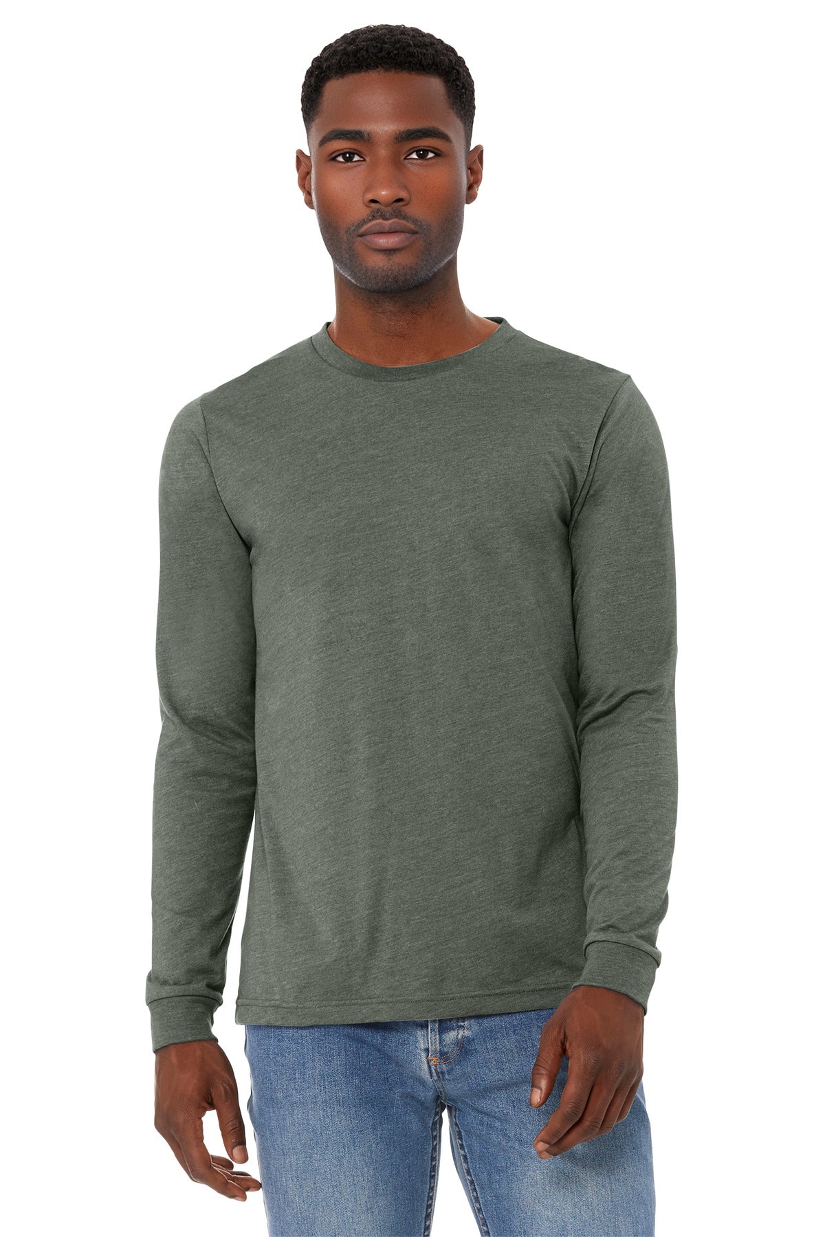 BELLA+CANVAS?? Unisex Heather CVC Long Sleeve Tee BC3501CVC