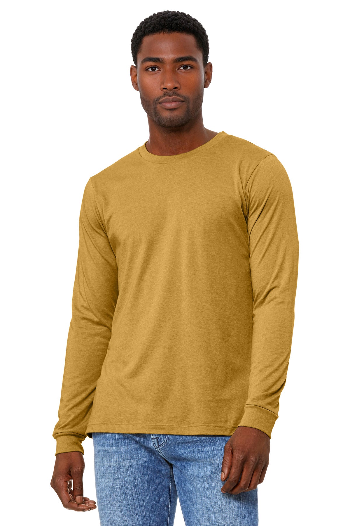 BELLA+CANVAS?? Unisex Heather CVC Long Sleeve Tee BC3501CVC