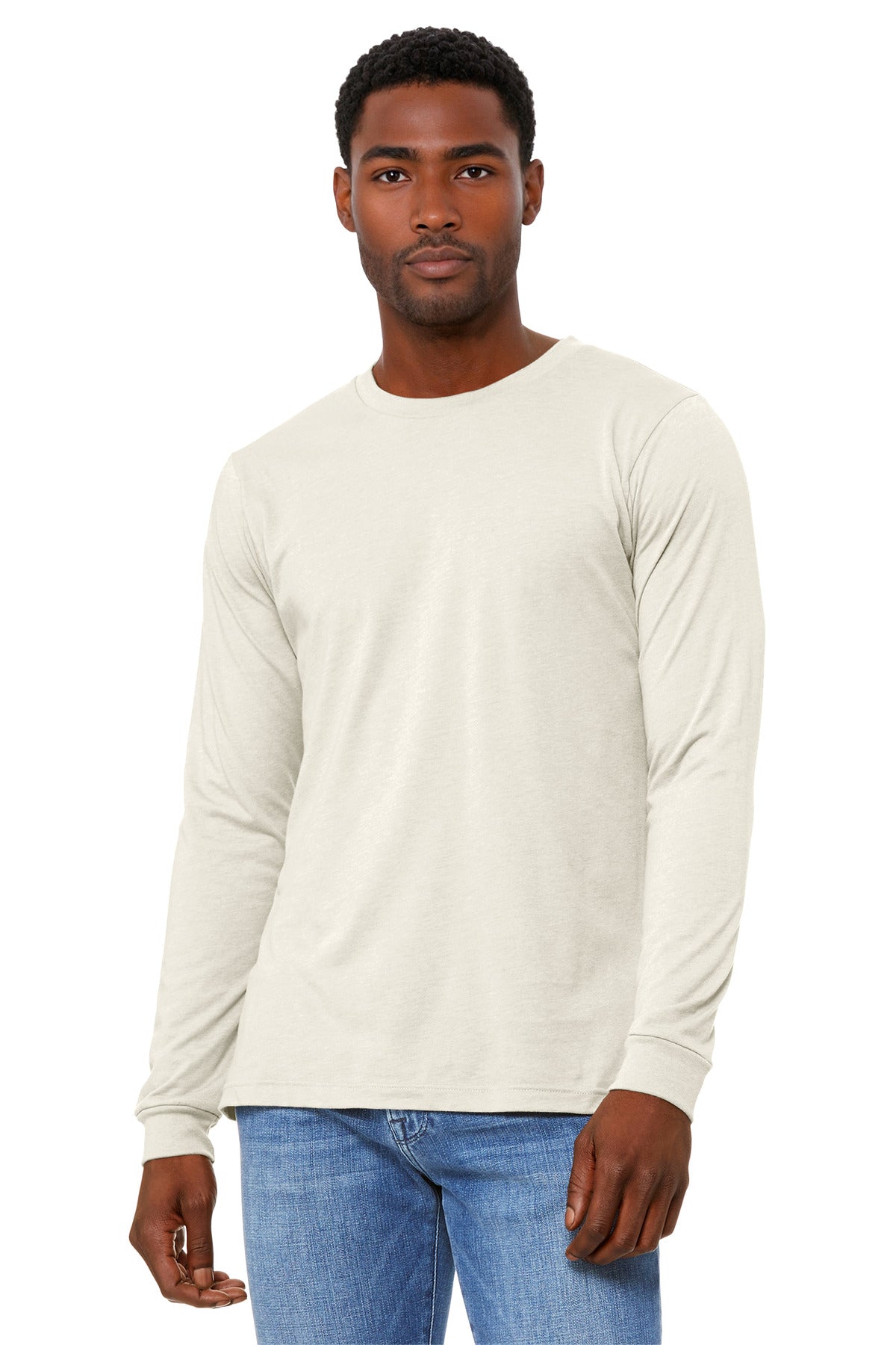 BELLA+CANVAS?? Unisex Heather CVC Long Sleeve Tee BC3501CVC