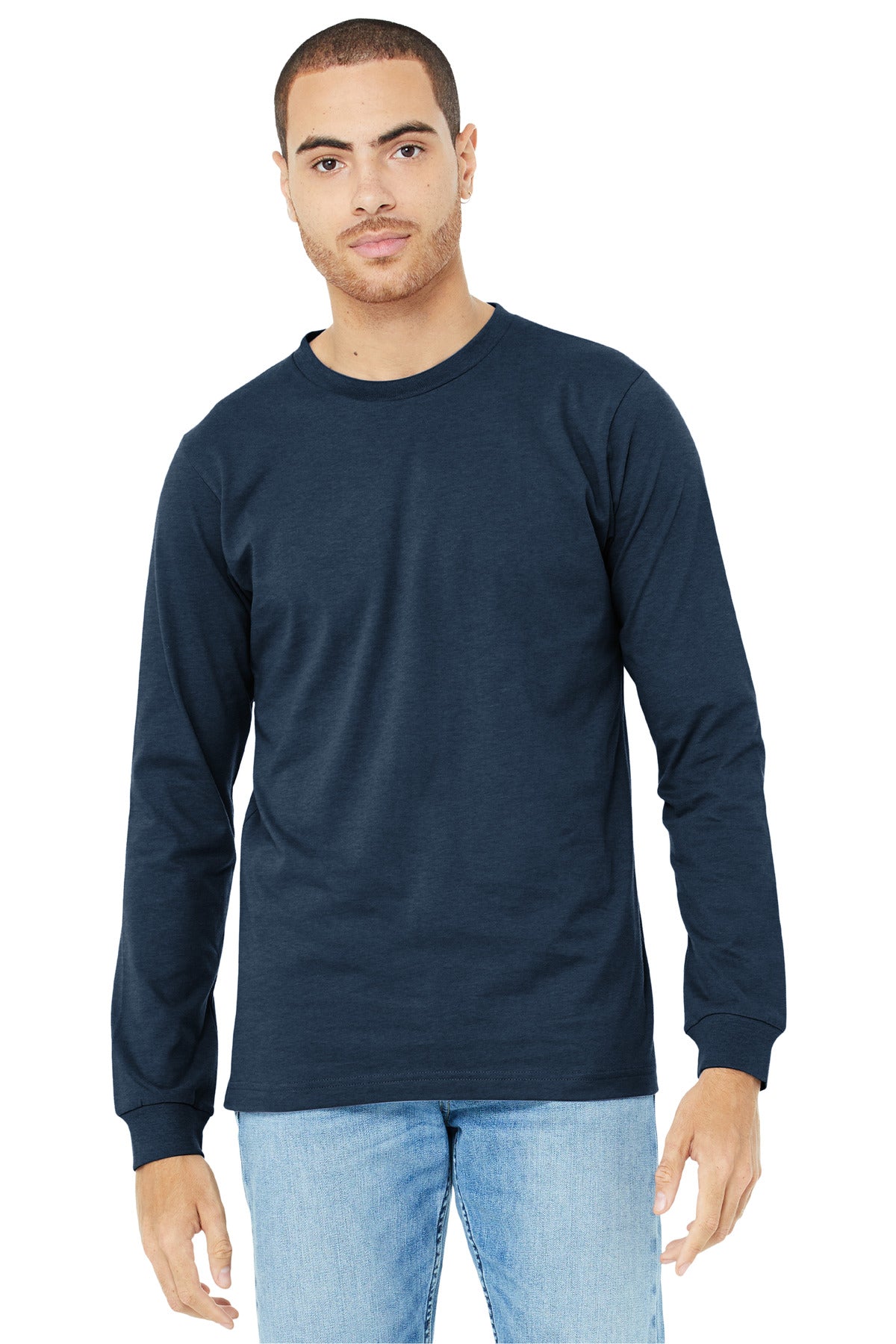 BELLA+CANVAS? Unisex Heather CVC Long Sleeve Tee BC3501CVC