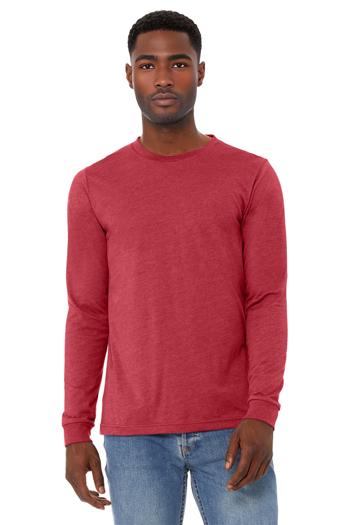 BELLA+CANVAS?? Unisex Heather CVC Long Sleeve Tee BC3501CVC