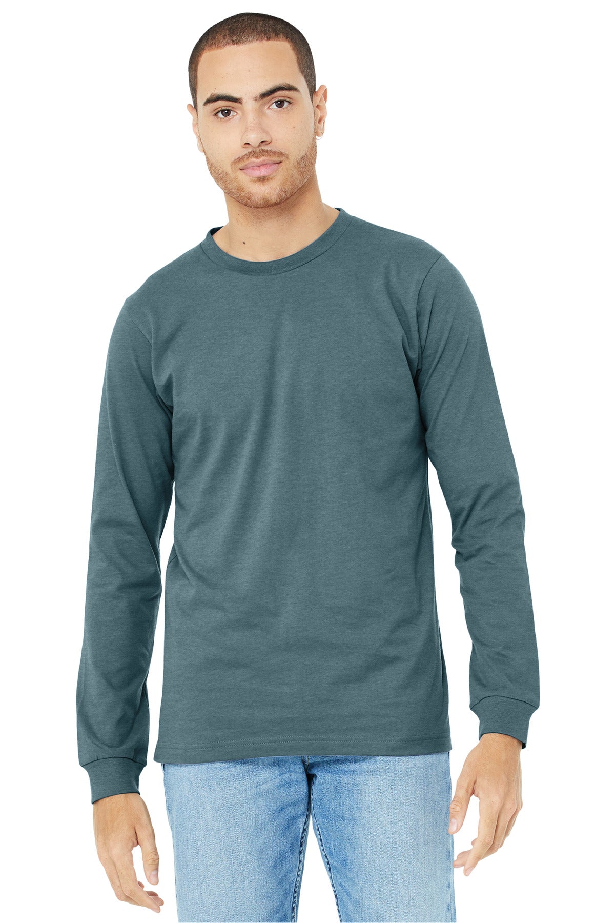 BELLA+CANVAS? Unisex Heather CVC Long Sleeve Tee BC3501CVC