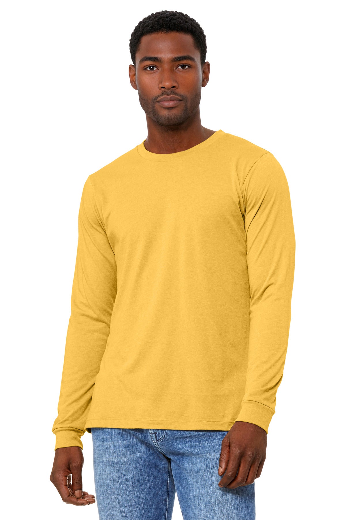 BELLA+CANVAS?? Unisex Heather CVC Long Sleeve Tee BC3501CVC