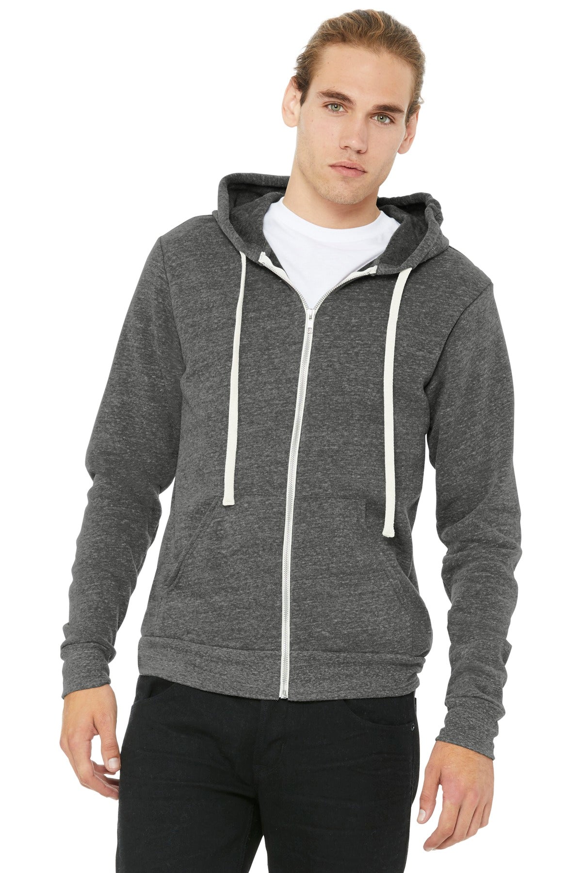 BELLA+CANVAS ?? Unisex Triblend Sponge Fleece Full-Zip Hoodie. BC3909