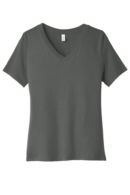 BELLA+CANVAS ?? Women's Relaxed Jersey Short Sleeve V-Neck Tee. BC6405