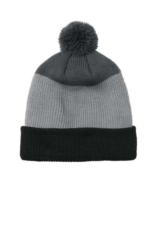 Port Authority?? Cozy Striped Pom Beanie C979