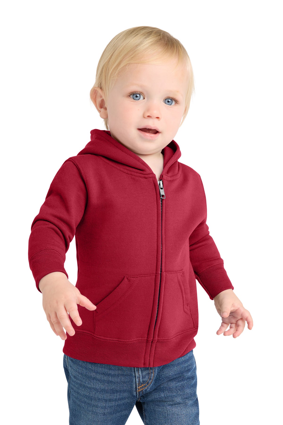 Port & Coƒ?› Infant Core Fleece Full-Zip Hooded Sweatshirt. CAR78IZH