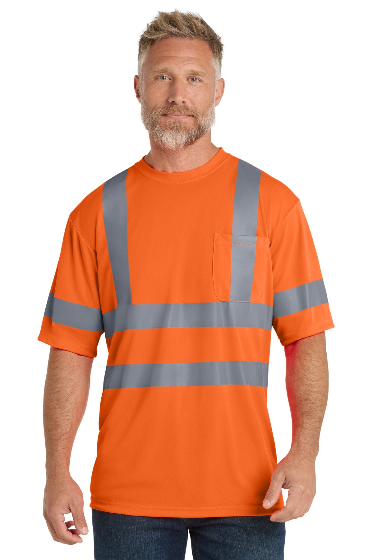 CornerStone?? - ANSI 107 Class 3 Short Sleeve Snag-Resistant Reflective T-Shirt. CS408