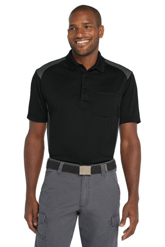 CornerStone?? Select Snag-Proof Two Way Colorblock Pocket Polo. CS416
