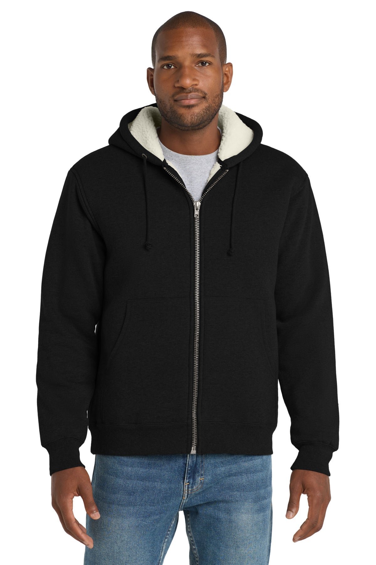 CornerStone?? Heavyweight Sherpa-Lined Hooded Fleece Jacket. CS625