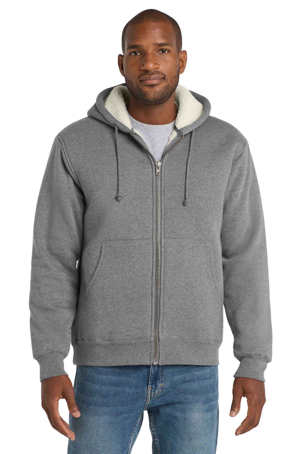 CornerStone?? Heavyweight Sherpa-Lined Hooded Fleece Jacket. CS625