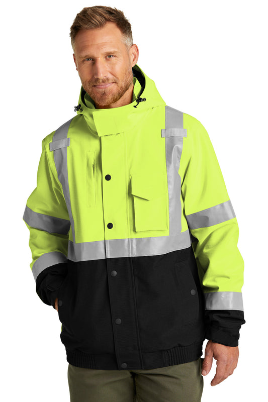 CornerStone?? ANSI 107 Class 3 Waterproof Insulated Ripstop Bomber Jacket CSJ501