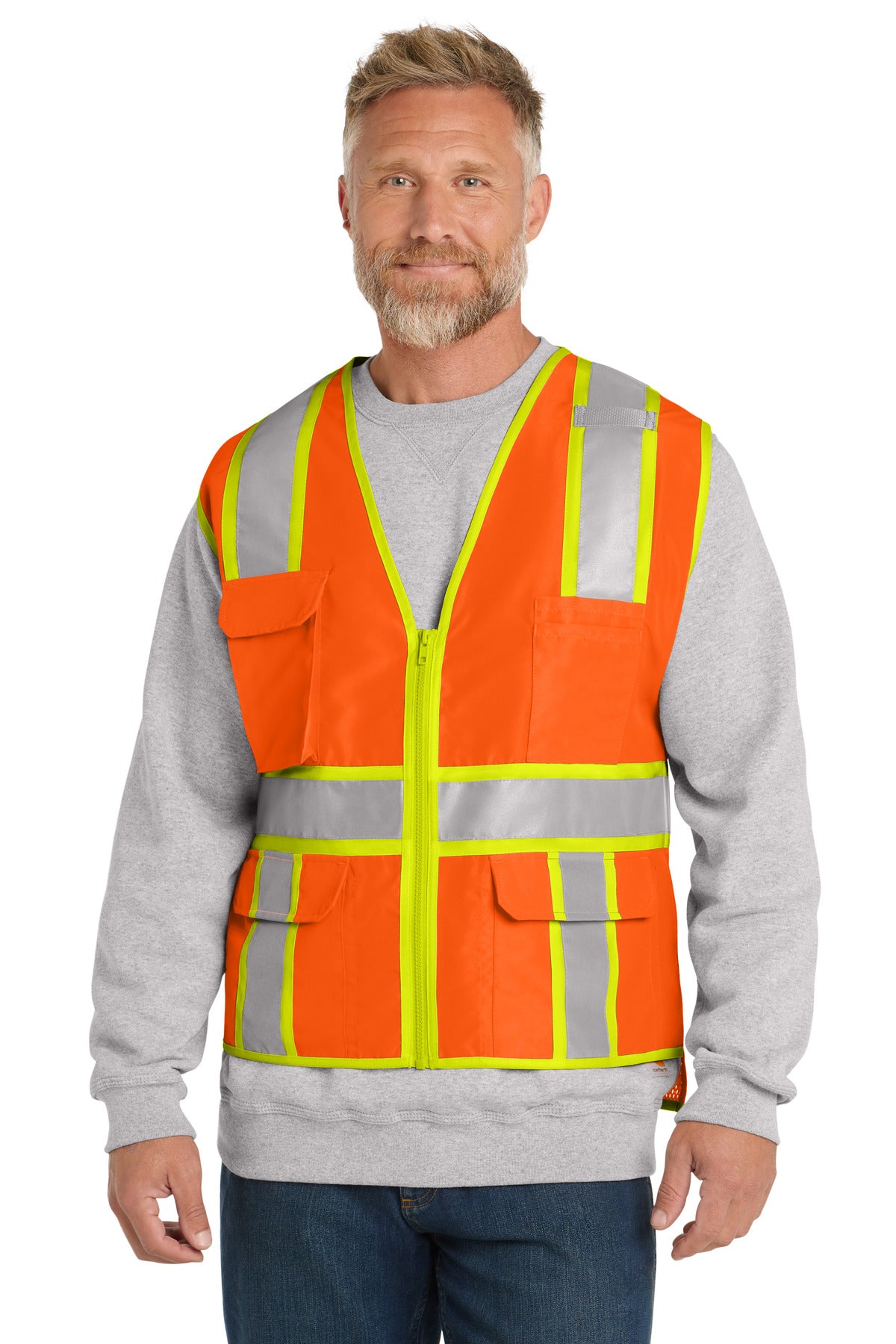 CornerStone ?? ANSI 107 Class 2 Surveyor Zippered Two-Tone Vest. CSV105