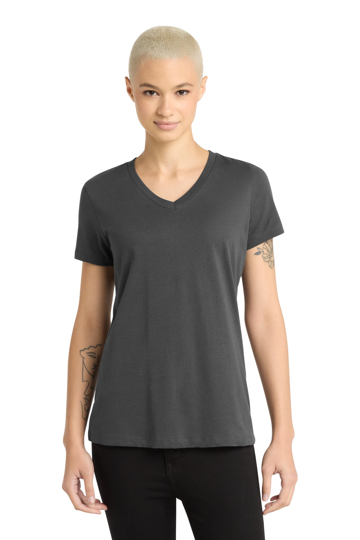 District?? - Women's Perfect Weight?? V-Neck Tee. DM1170L