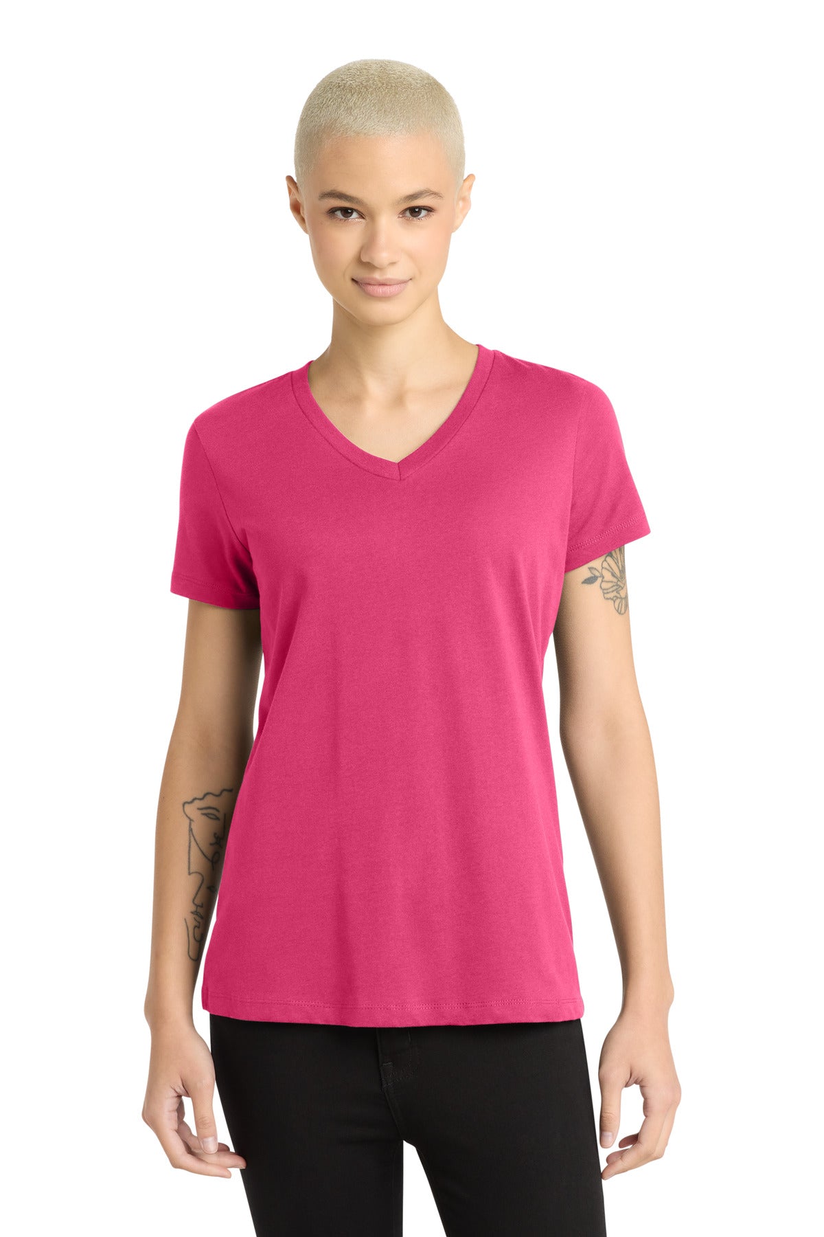 District?? - Women's Perfect Weight?? V-Neck Tee. DM1170L