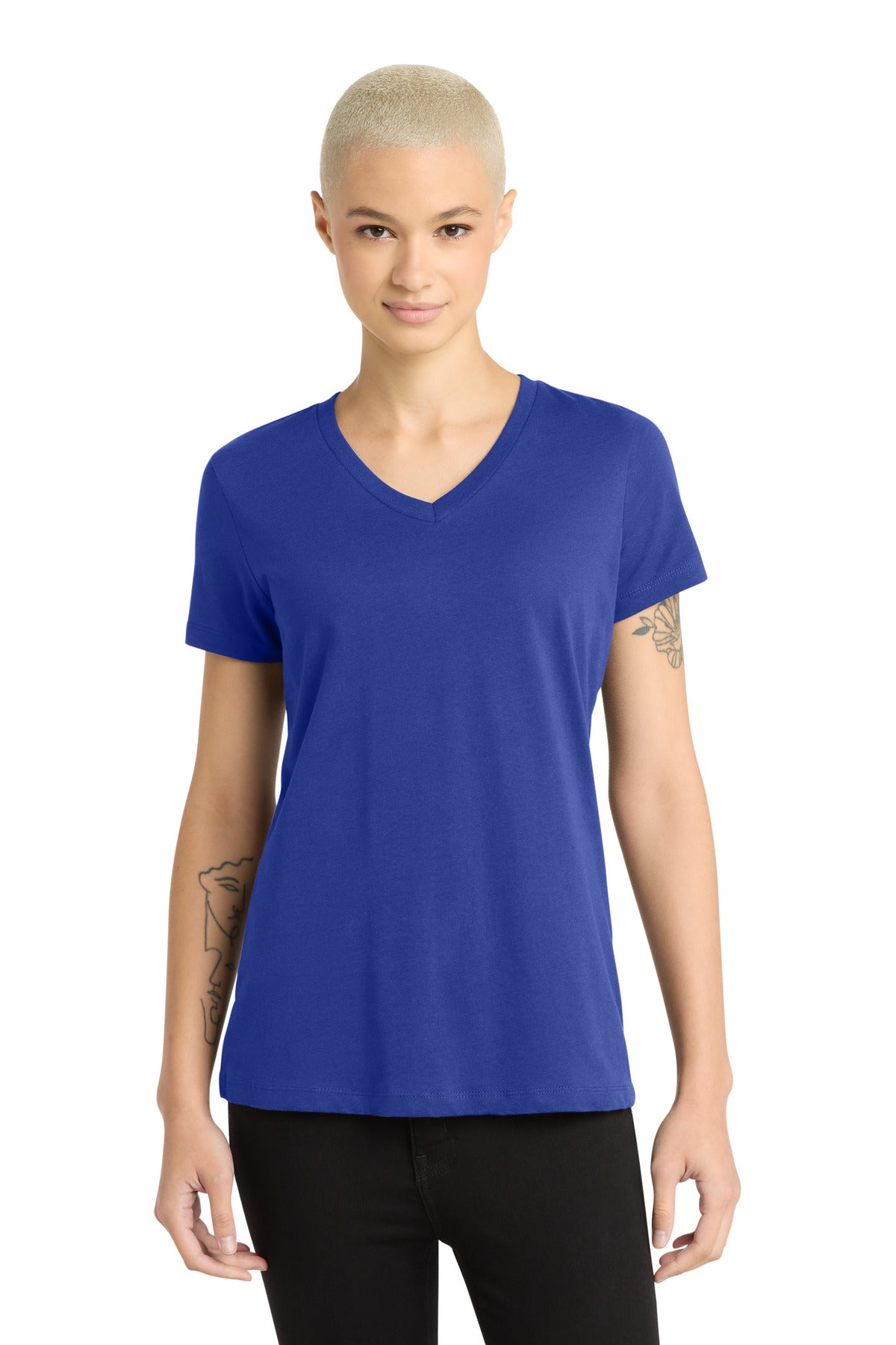 District® - Women's Perfect Weight® V-Neck Tee. DM1170L