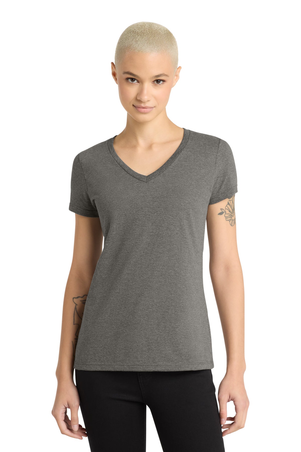 District® - Women's Perfect Weight® V-Neck Tee. DM1170L