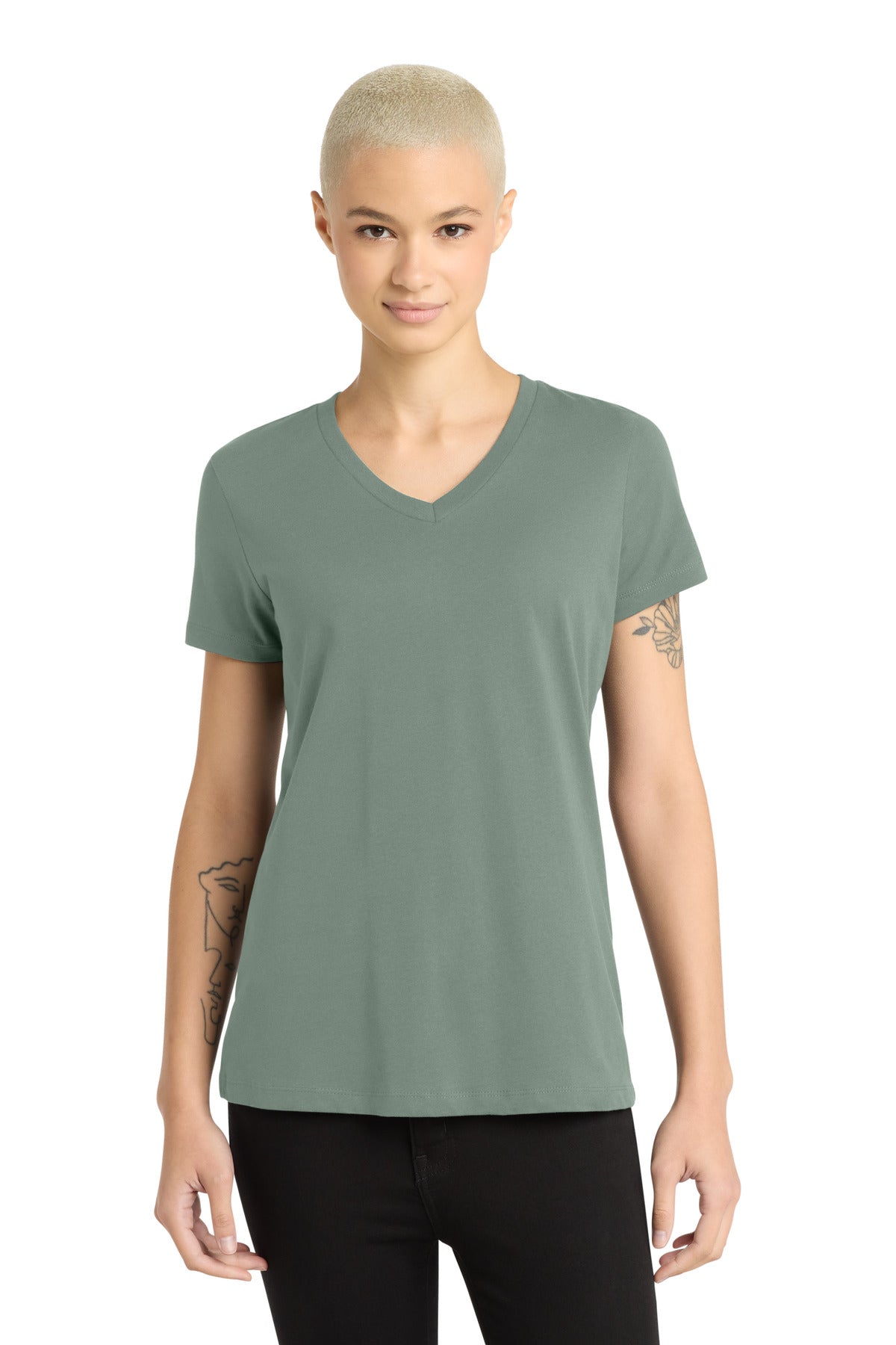 District?? - Women's Perfect Weight?? V-Neck Tee. DM1170L