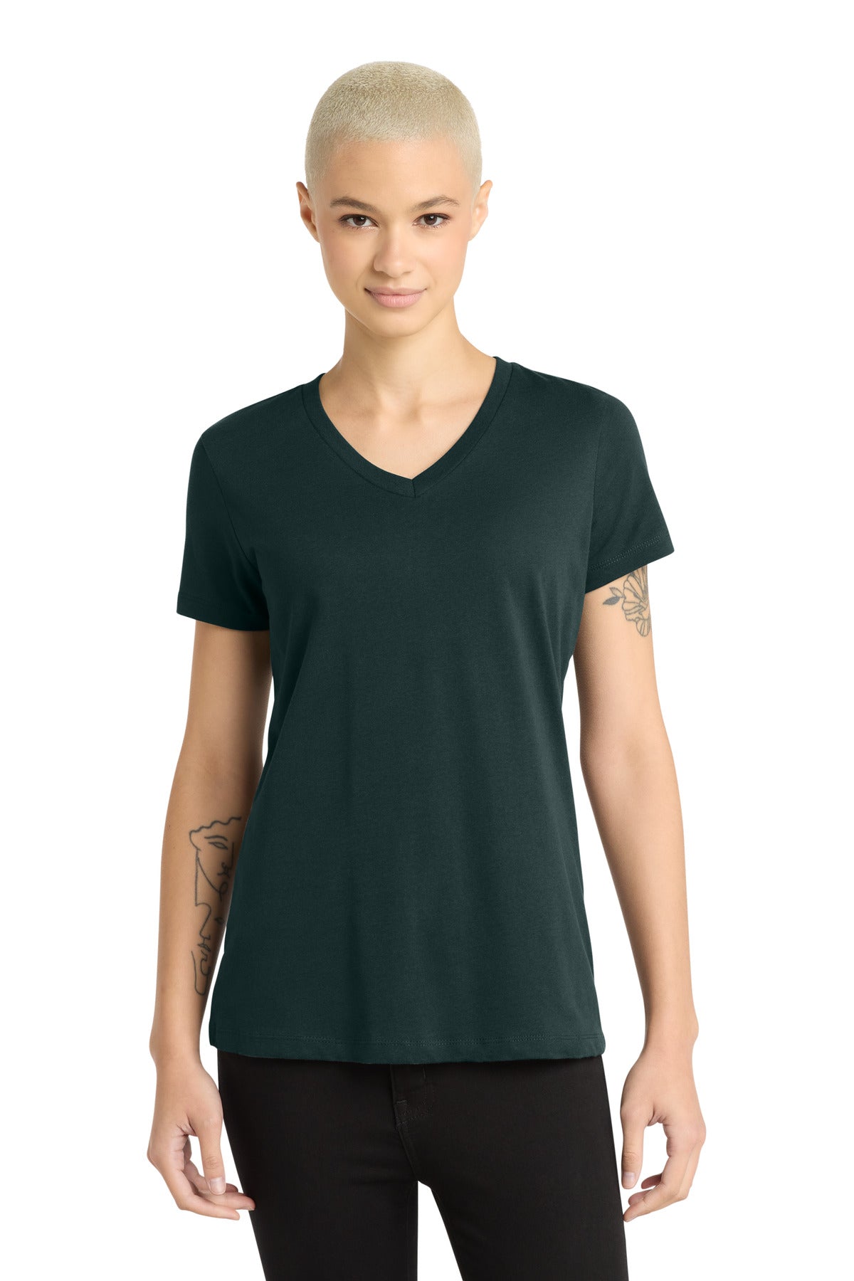 District® - Women's Perfect Weight® V-Neck Tee. DM1170L