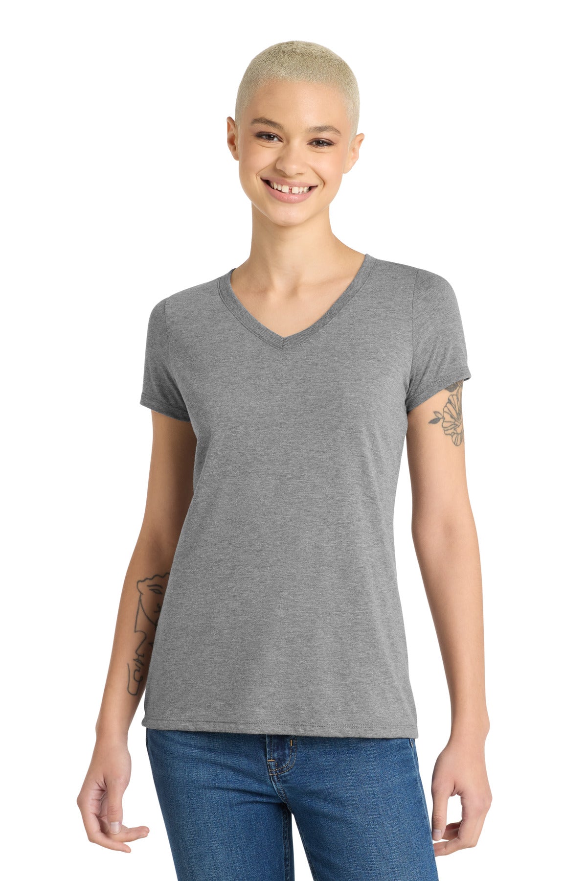 District® Women's Perfect Tri® V-Neck Tee. DM1350L