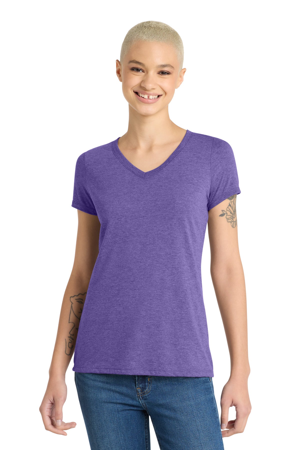 District® Women's Perfect Tri® V-Neck Tee. DM1350L
