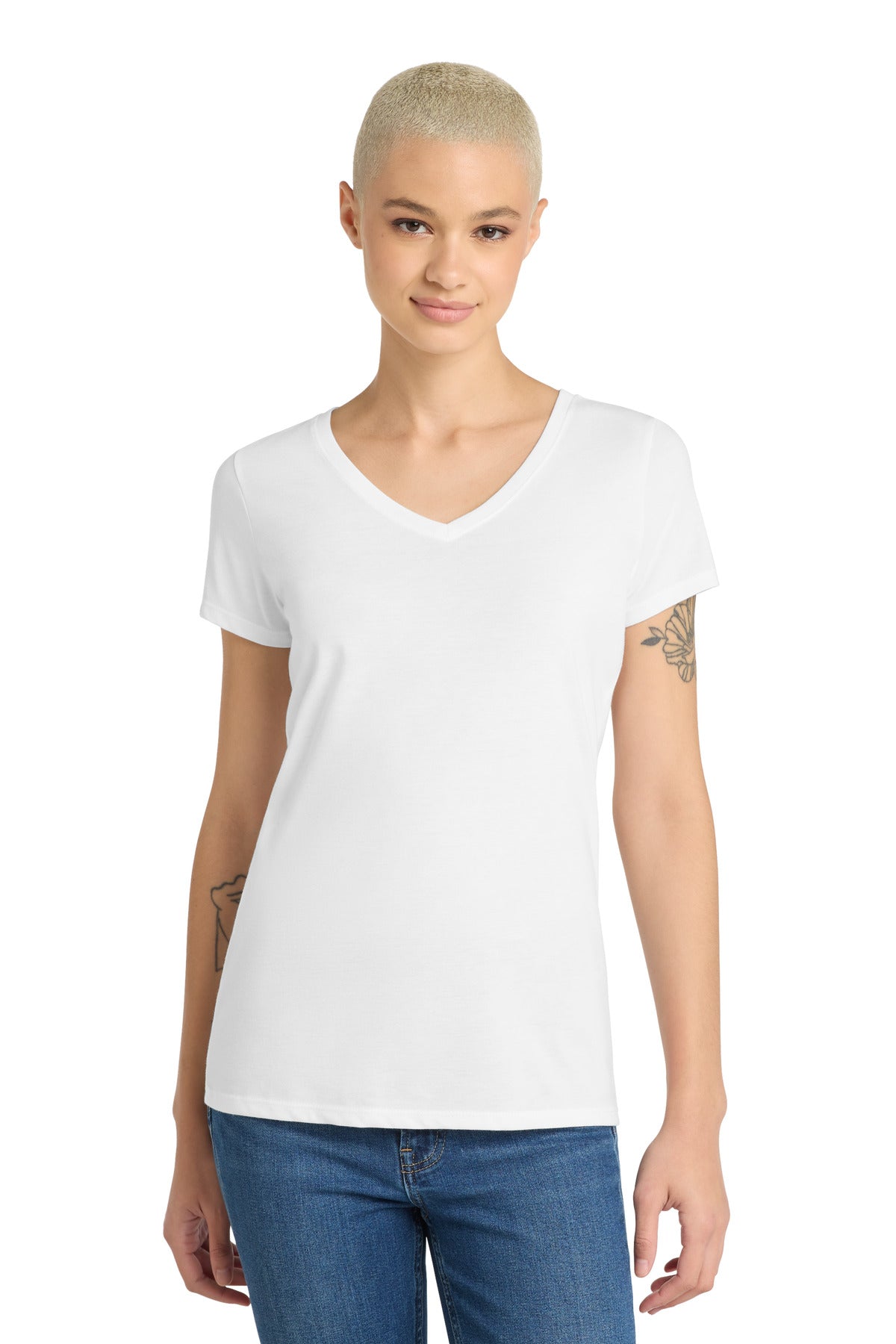 District?? Women's Perfect Tri?? V-Neck Tee. DM1350L