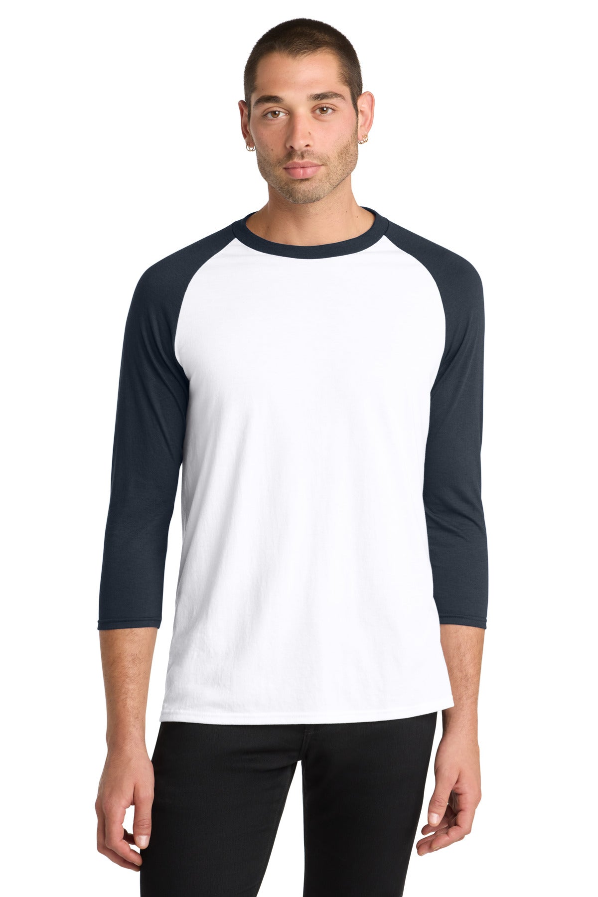 District ® Perfect Tri® 3/4-Sleeve Raglan. DM136