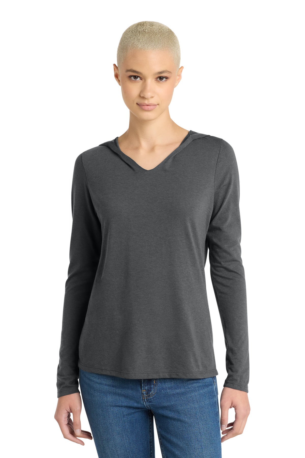 District?? Women's Perfect Tri?? Long Sleeve Hoodie. DM139L