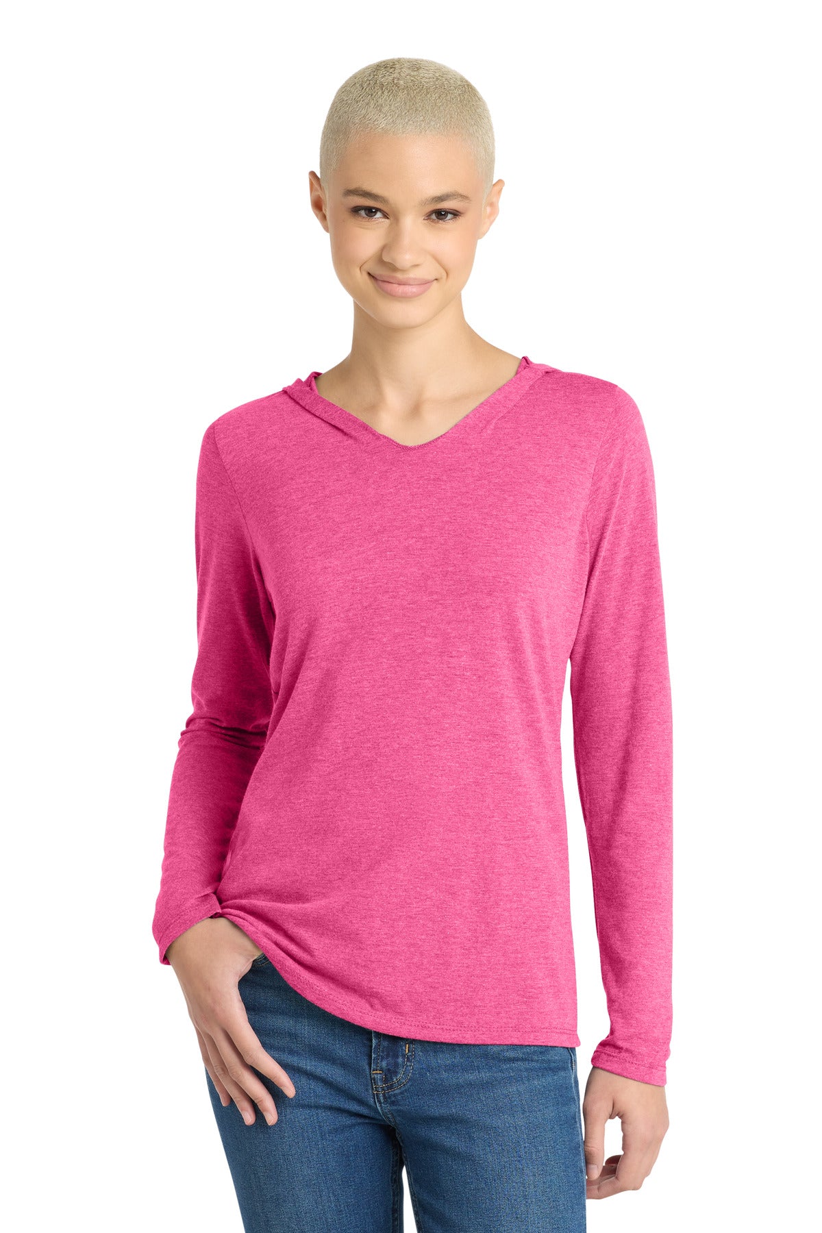 District?? Women's Perfect Tri?? Long Sleeve Hoodie. DM139L