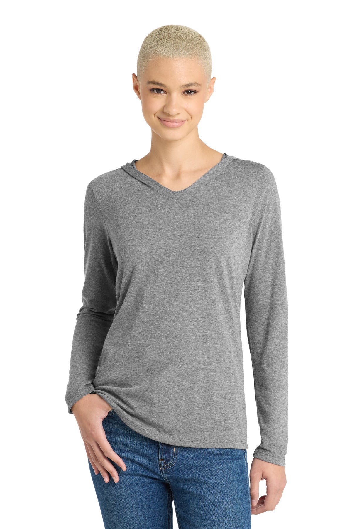 District?? Women's Perfect Tri?? Long Sleeve Hoodie. DM139L