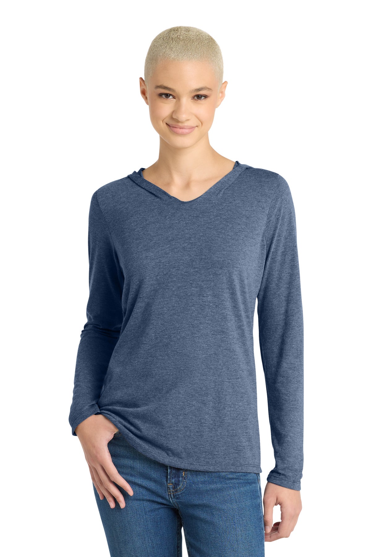 District?? Women's Perfect Tri?? Long Sleeve Hoodie. DM139L