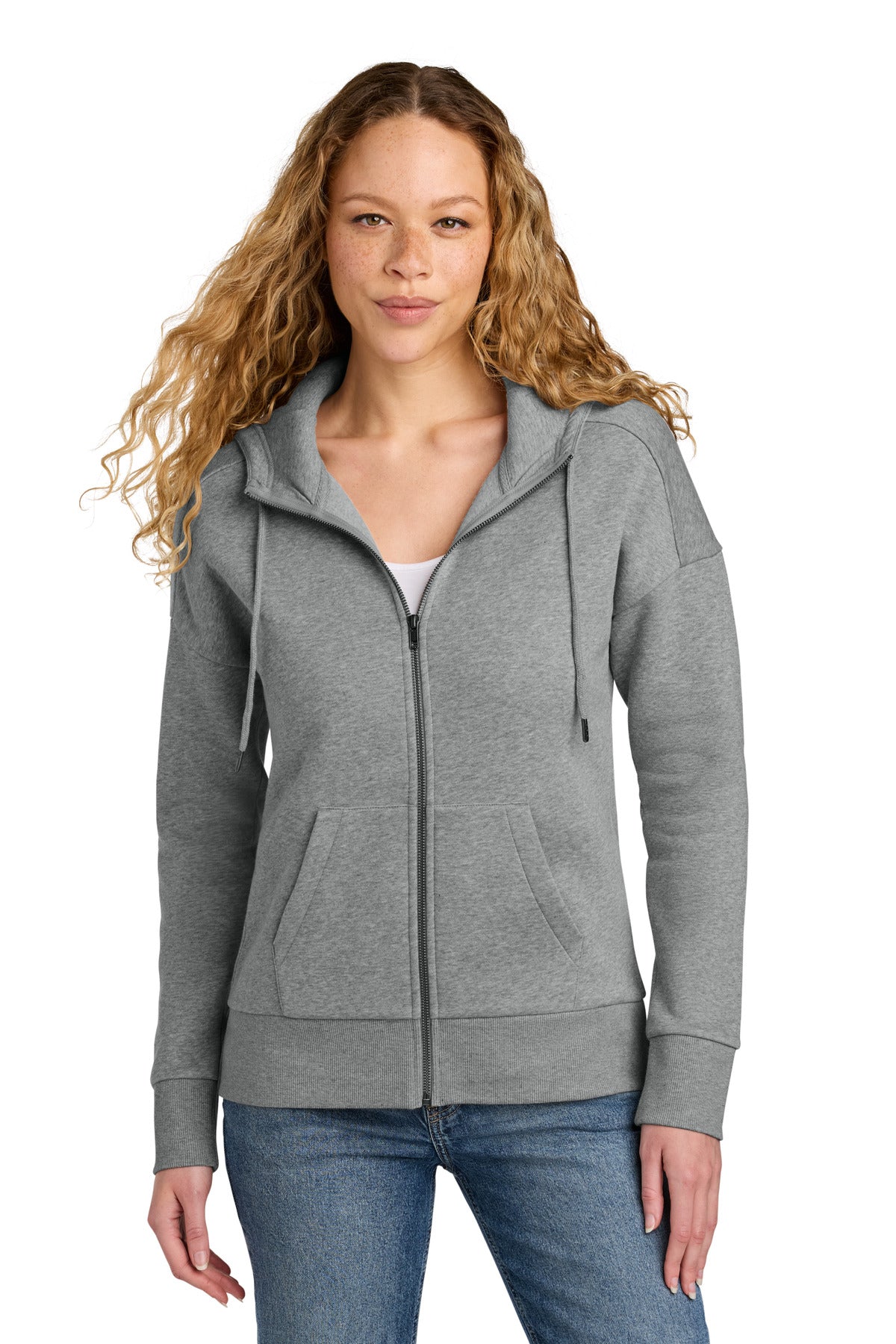 District ?? Women's Perfect Weight ?? Fleece Drop Shoulder Full-Zip Hoodie DT1104