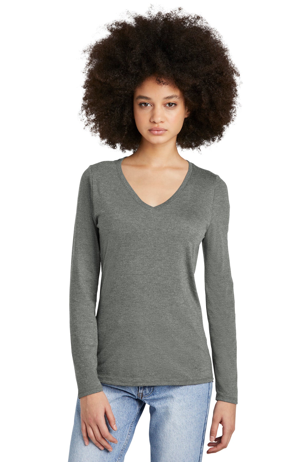 District? Women's Perfect Tri? Long Sleeve V-Neck Tee DT135