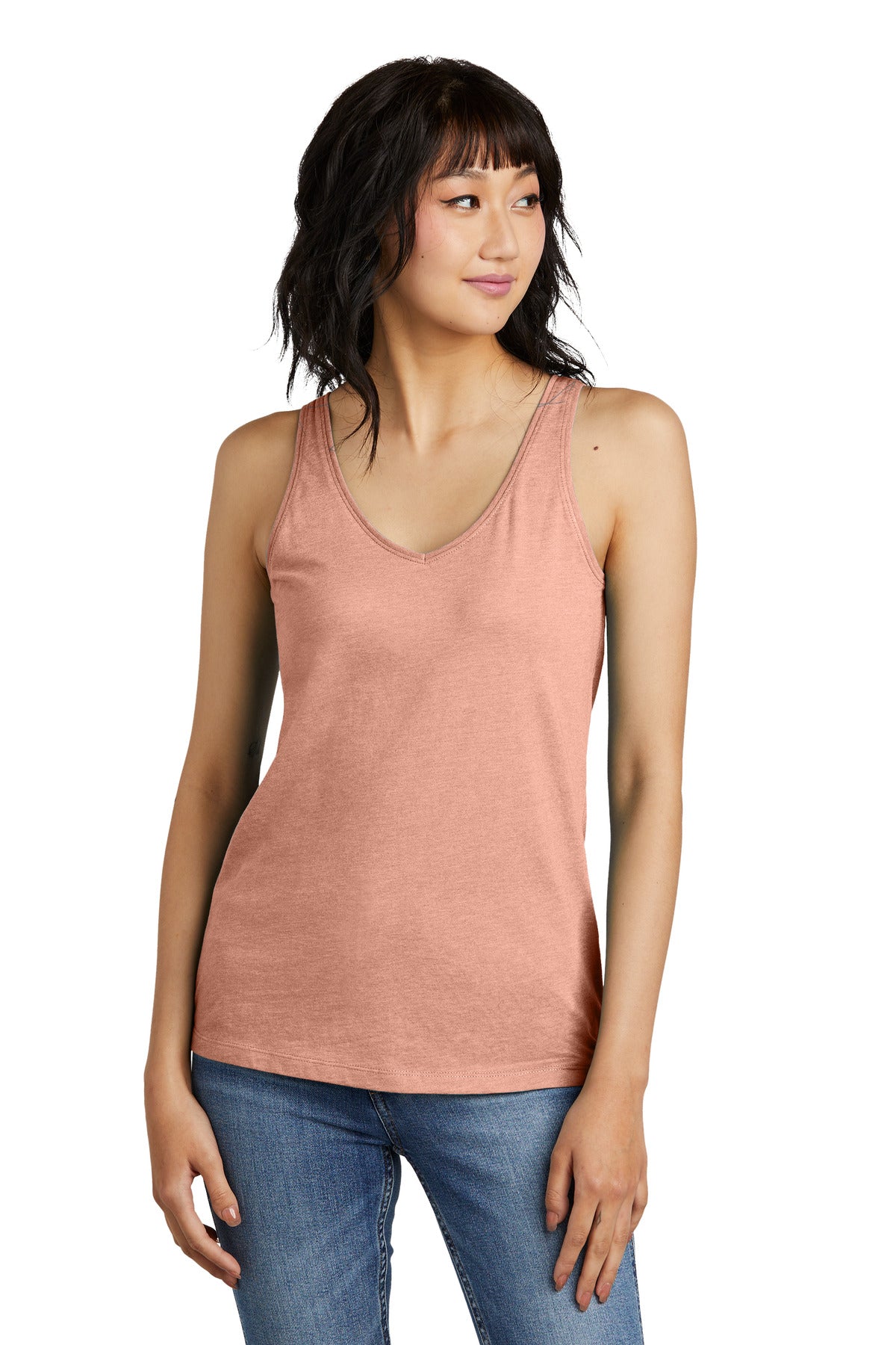 District?? Women's Perfect Blend?? CVC V-Neck Tank DT154