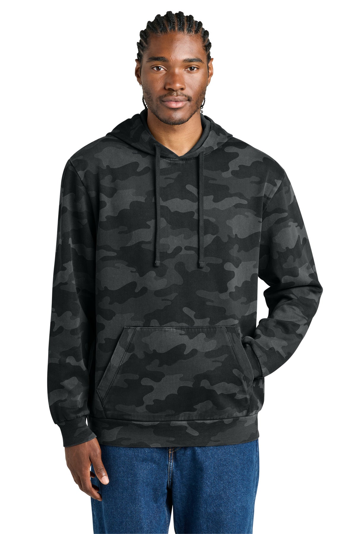 District WashŸ?? Camo Fleece Hoodie DT2200C
