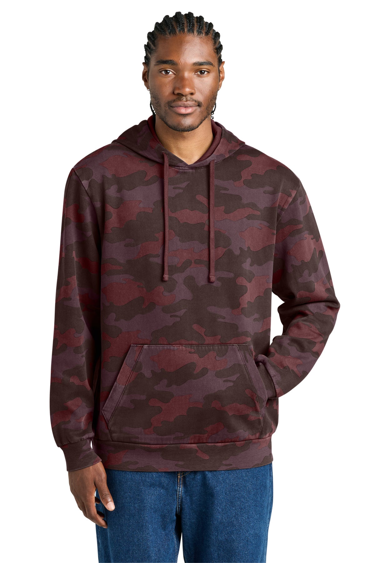 District WashŸ?? Camo Fleece Hoodie DT2200C