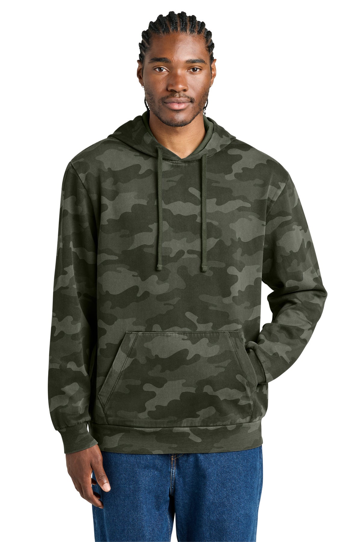 District WashŸ?? Camo Fleece Hoodie DT2200C