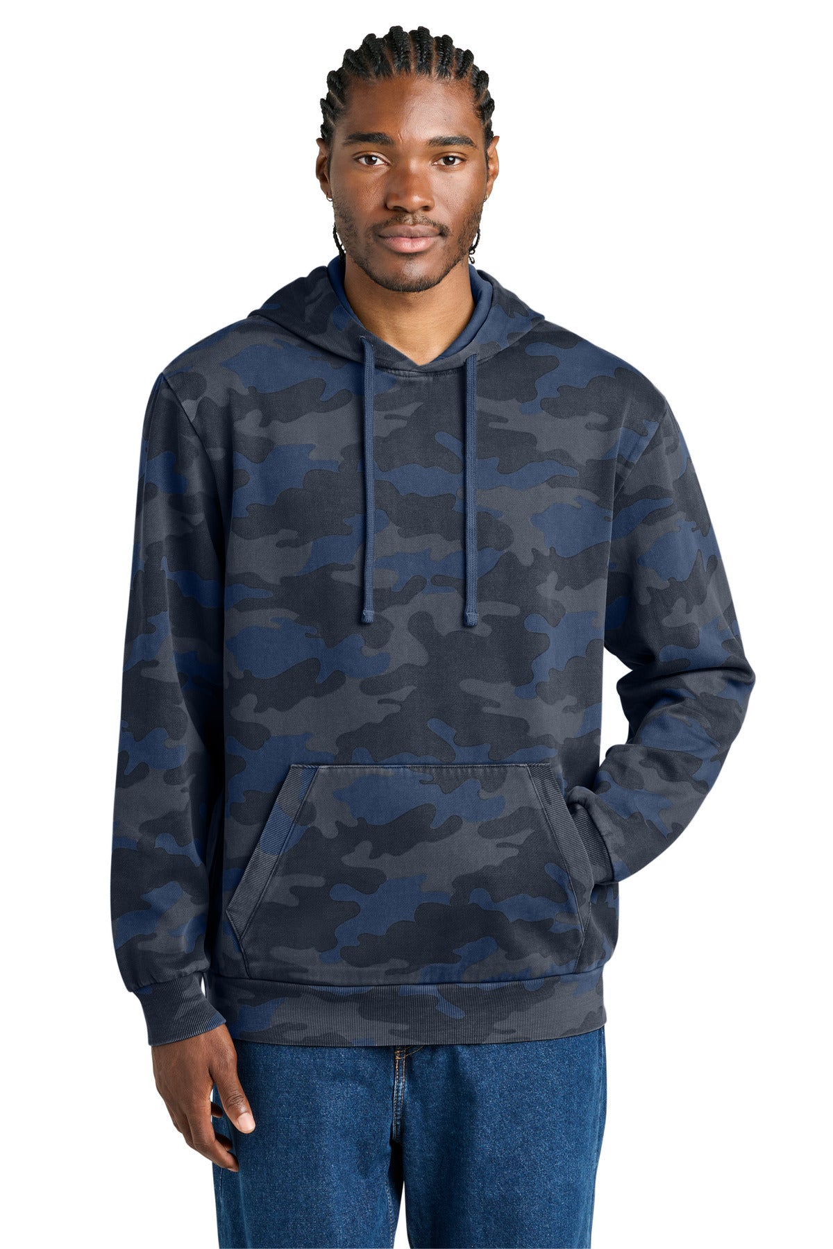 District WashŸ?? Camo Fleece Hoodie DT2200C