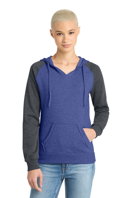 District?? Women's Lightweight Fleece Raglan Hoodie.  DT296