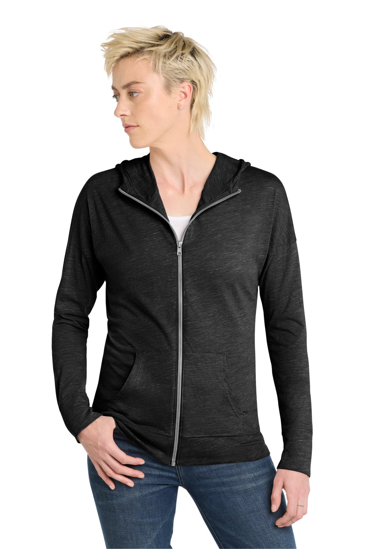 District ?? Women's Medal Full-Zip Hoodie. DT665