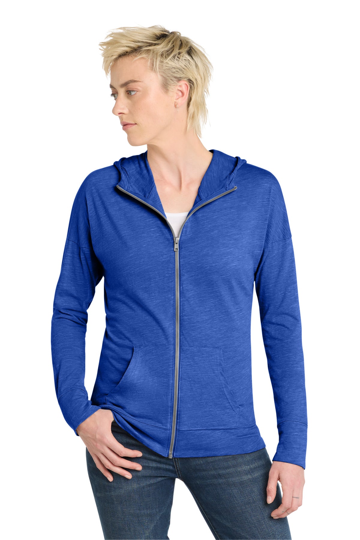 District ?? Women's Medal Full-Zip Hoodie. DT665